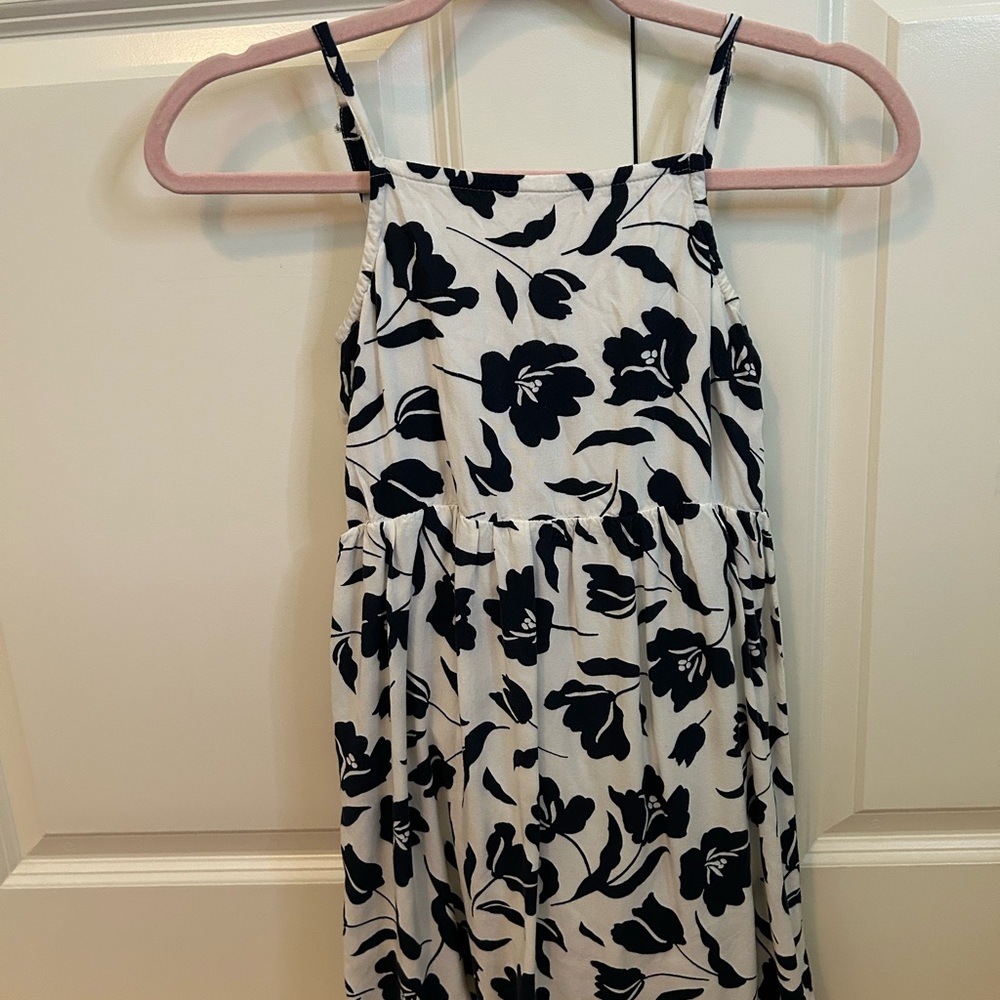 Floral Navy and White Kids Dress